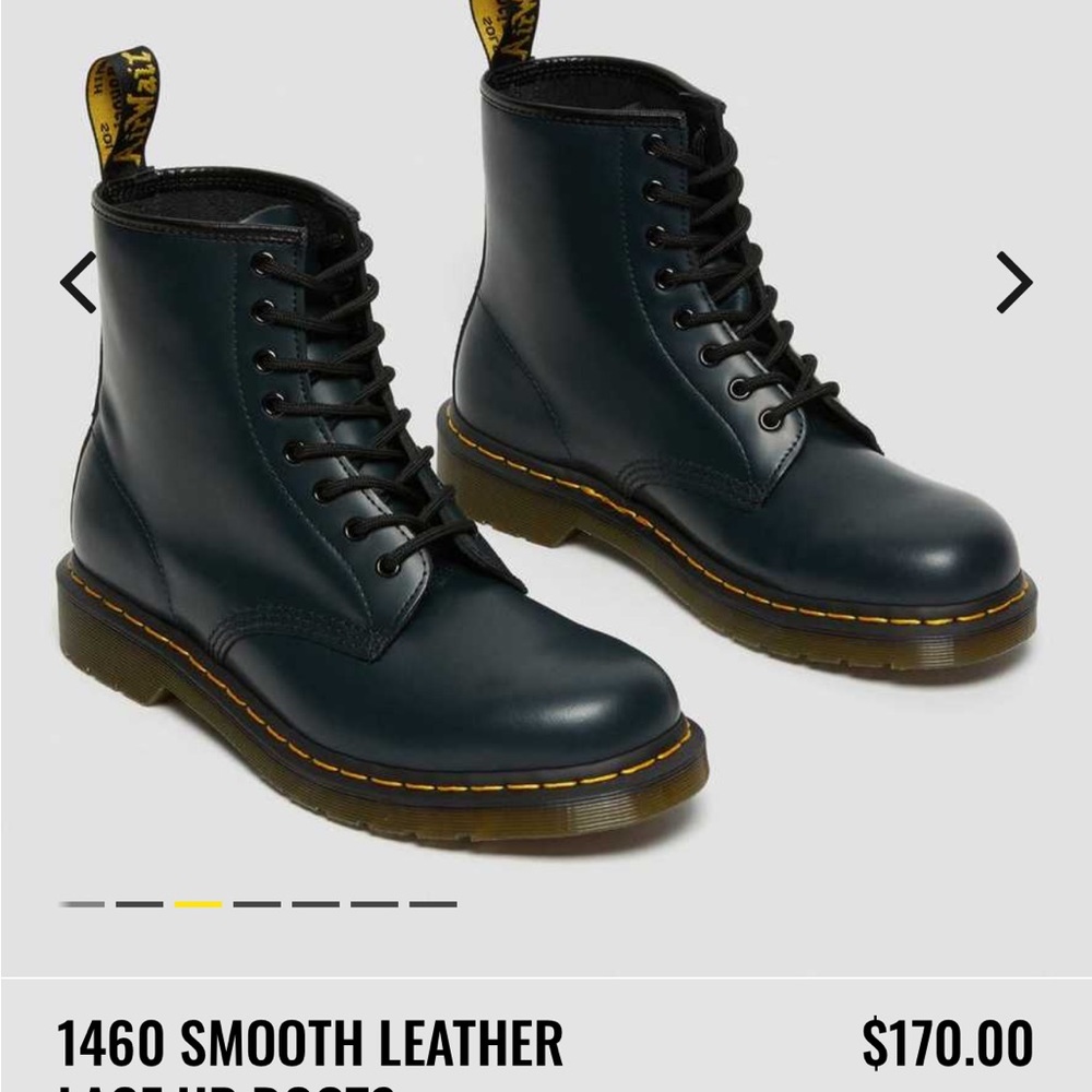 Dr Martens boots side 6 for women, color navy smooth